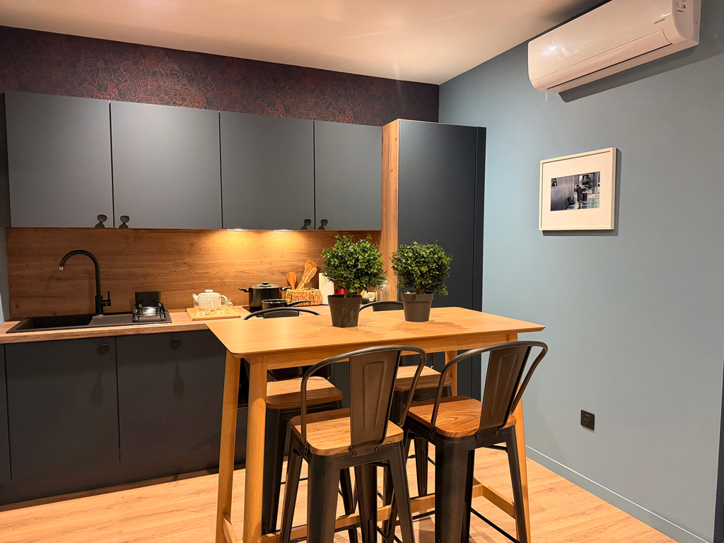 Cuisine studio appartement nouvel hôtel oyonnax
